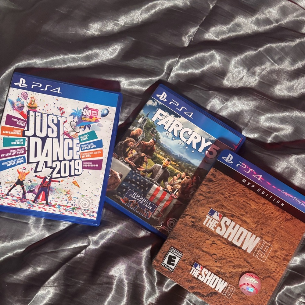 PS4 Game Collection - Just Dance 2019, Far Cry 5, The Show 19